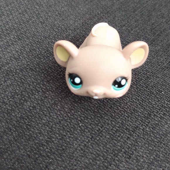 Littlest Pet Shop LPS #1888 Hamster with Apple #1889 Brown Mouse - Picture 5 of 8